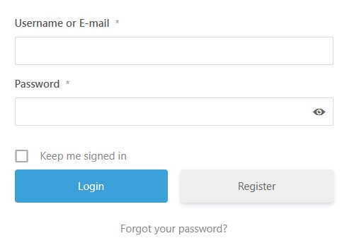 Screenshot Log in Form on Indoindians Jobs
